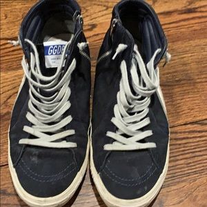 Used golden goose sneakers navy size 42